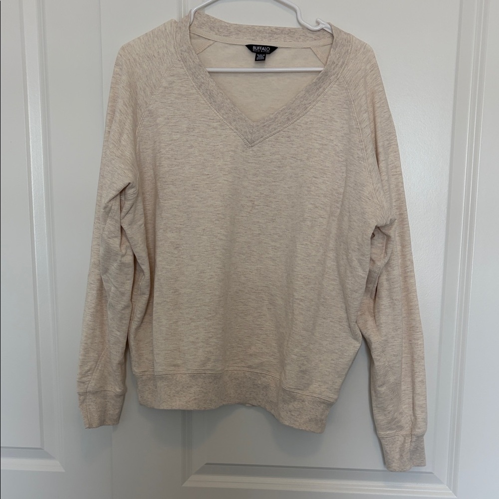 Buffalo David Bitton Women's Beige V-Neck Sweater